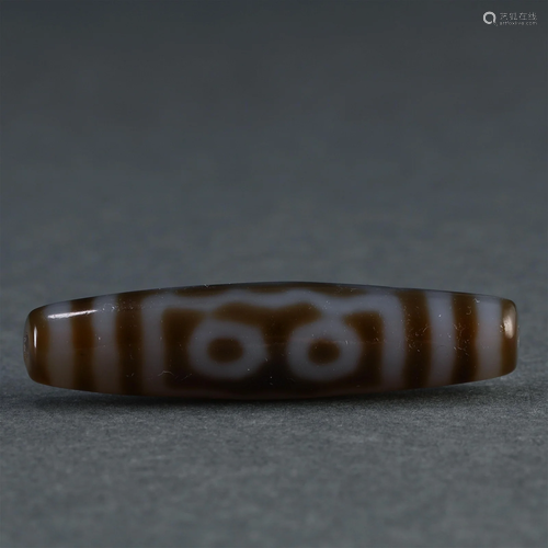 A Tibetan Dzi Bead