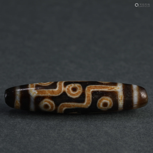 A Tibetan Dzi Bead