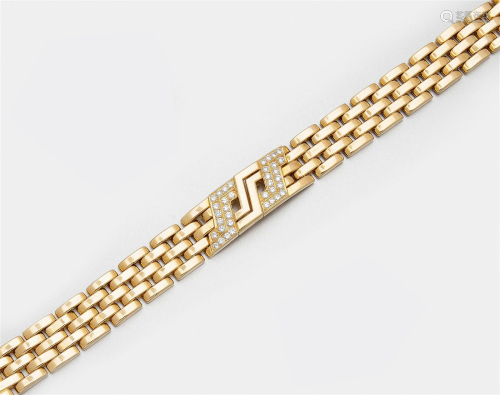 Prachtvolles Manschetten-Armband mit Diamantbesatz