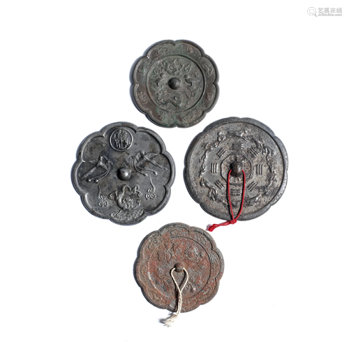 FOUR LOBED BRONZE MIRRORS Tang/Song Dynasty (4)