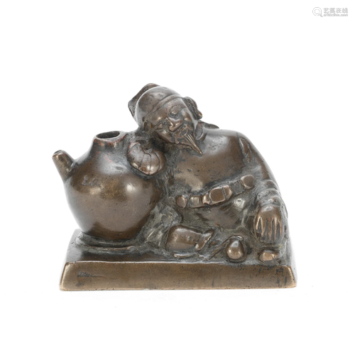 A BRONZE 'LI BAI' WATER DROPPER 17th century