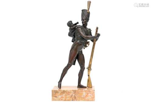 Antieke, allicht Franse, sculptuur in brons : "Legeroff...