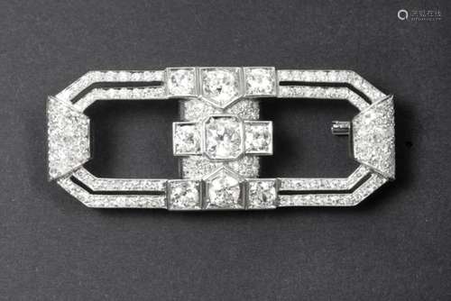 Fraaie Art Deco-broche met typisch gegeometriseerd model in ...