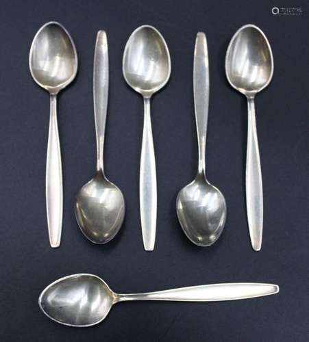 6X TEELÖFFEL, GEORG JENSEN, CYPRESS, 925ER SILBER