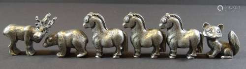 6X ZINNFIGUREN "NORWAY, TIERE