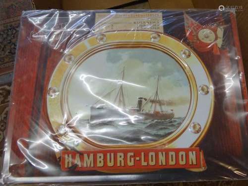 BLECHSCHILD "HAMBURG-LONDON"