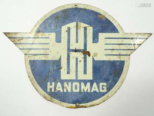 BLECHSCHILD "HANOMAG", 60ER-JAHRE