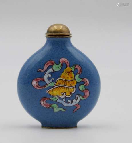 SNUFF-BOTTLE, CHINA, EMAILLE