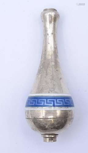 KLINGELHÜLSE,EMAILLIERT, STERLING SILBER 0.925 L. 8,0CM, 28,...