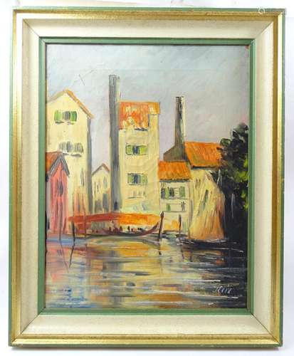 KANALANSICHT, ÖL AUF LEINWAND, SIGNIERT, GERAHMT, RG 45 X 56