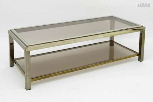 BELGACHROME seventies' design salontafel in metaal met b...