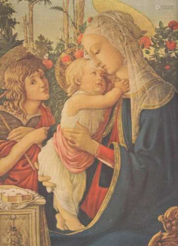 KUNSTDRUCK NACH BOTTICELLI, MADONNA, ÄLTER