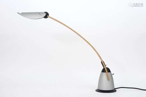 Design bureaulamp in hout en metaal - hoogte : 48,5 cm - ca ...