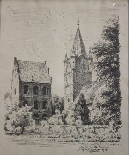 GEORG SIEL-FREYSTETT (1868-1919), KIRCHE IN WESTERSTEDE, LIT...