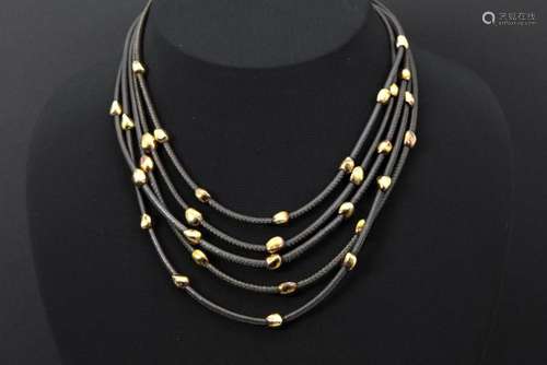 VENTO design collier met slot en kralen in vermeil, gemerkt ...