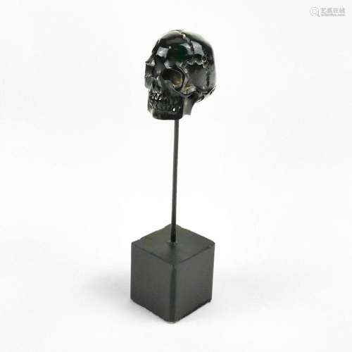 Tête de mort, Vanitas Pierre sculptée, H 4 cm