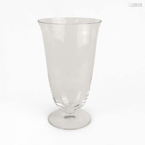 Vase cornet sur pied par Carlo Moretti, Venise Verre, H 26 c...