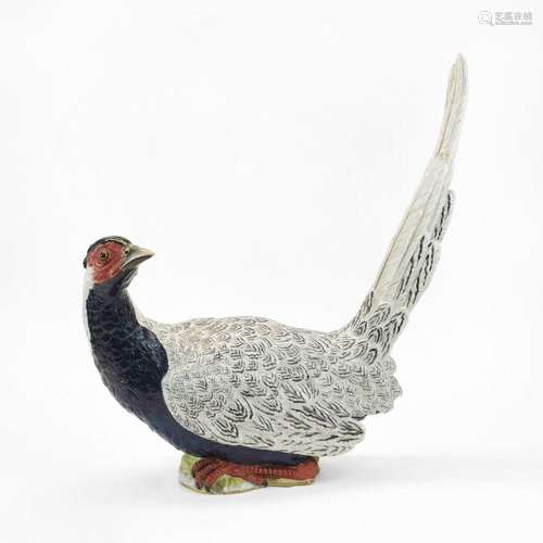 Faisan, Meissen Porcelaine polychrome, H 45 cm. Provenance: ...