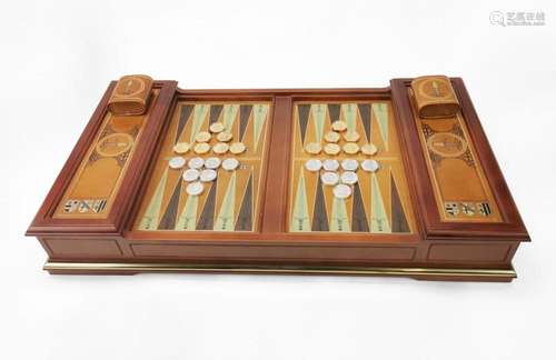 Franklin Mint, jeu de backgammon Excalibur Bois et bronze do...