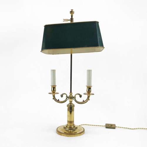 Lampe bouillotte à deux feux, de style Louis XVI Laiton, H 6...