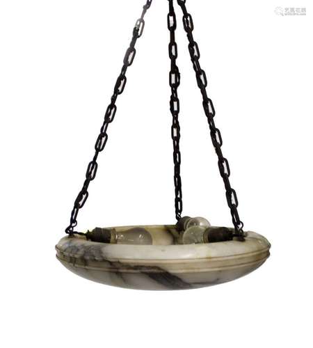 Suspension vasque Albâtre, retenue par des chaînes, D 44 cm