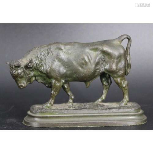 Isidore Jules Bonheur (Fr 1827 - 1901) Bronze Bull