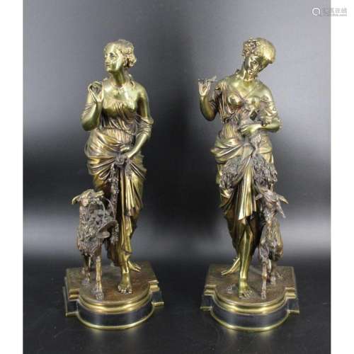 Arthur Waagen (1833 - 1898) 2 Bronze Sculptures.