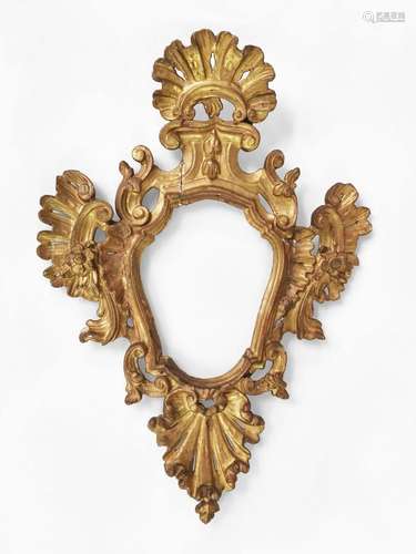 Encadrement de miroir Rococo, Italie, XVIIIe s Bois sculpté ...