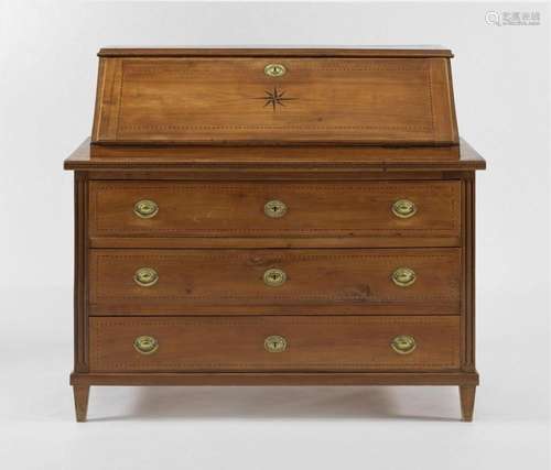 Commode scriban d'époque Directoire Trois tiroirs et un ...