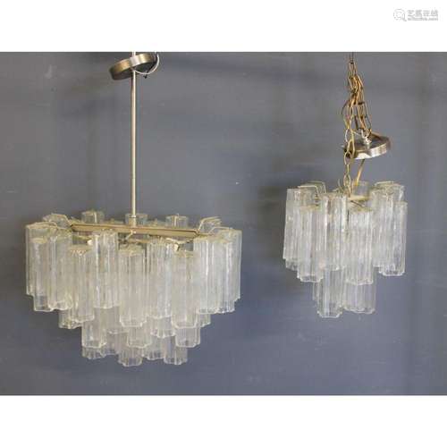 2 Midcentury Camer Chandeliers.