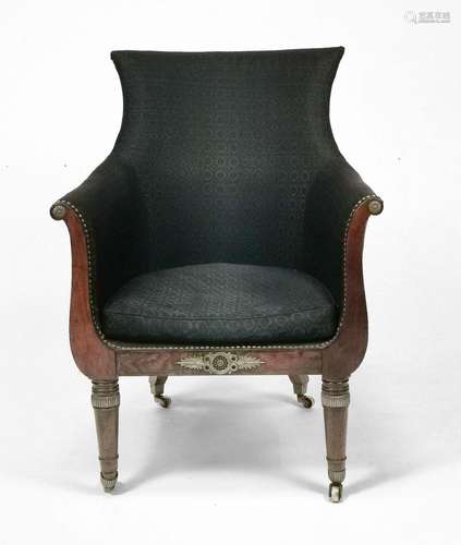 Fauteuil de style Empire Garniture d'écrin acajou et lai...