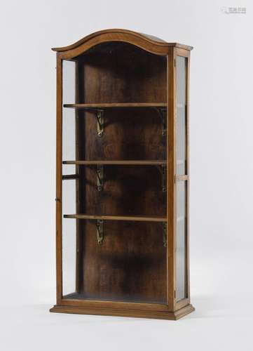 Vitrine d'applique, XIXe s Bois au naturel, 100x44x19 cm