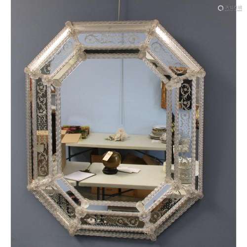 Vintage And Fine Quality Venetian Mirror.