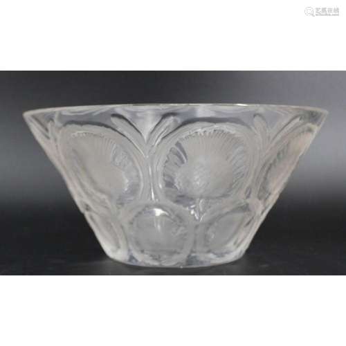Lalique France Glass Thistle Bowl / Vase.