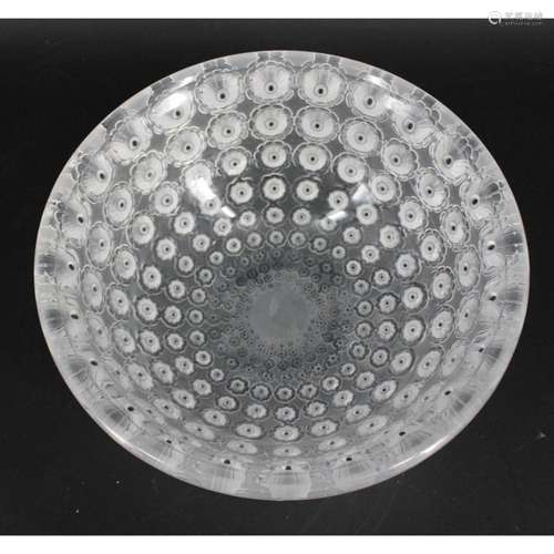 A Lalique France "Nemours" Glass Poppy Bowl.