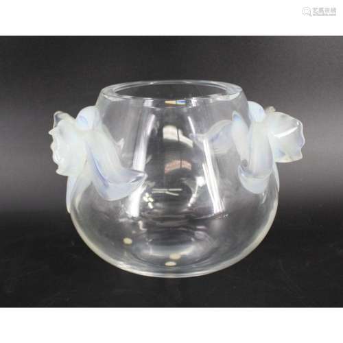 Lalique France Glass "Orchidee" With Opalescent