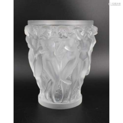 Lalique France "Bacchantes" Glass Vase.