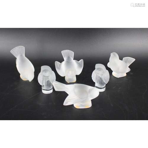 Lalique Lot Of Assorted Glass Birds.