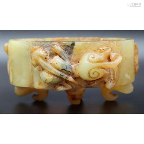 Chinese Carved Hardstone Brushwasher.