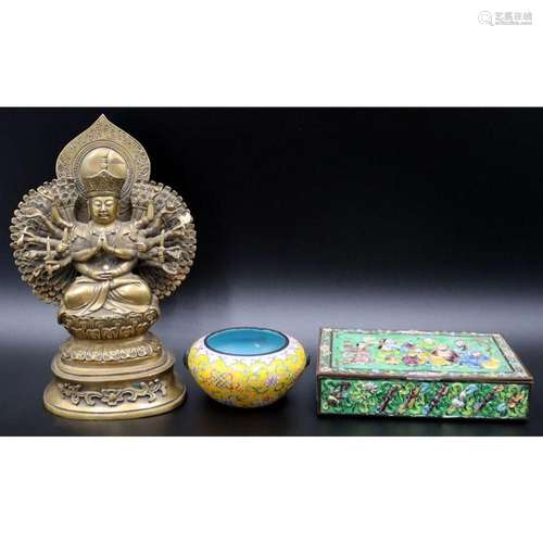 Grouping of Asian Objects Inc. Cloisonne.