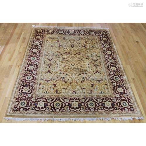 Vintage And Finely Hand Woven Carpet.