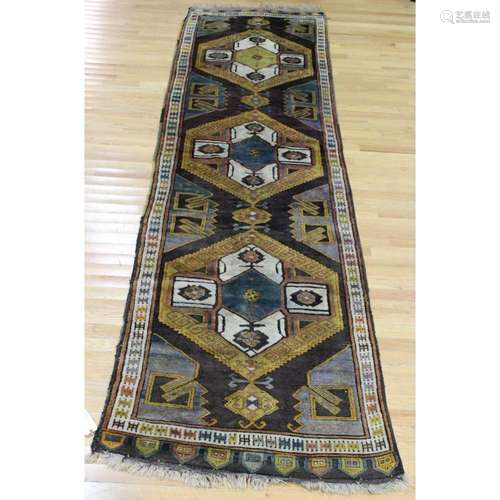 Antique And Finely Hand Woven Kurdish Carpet.