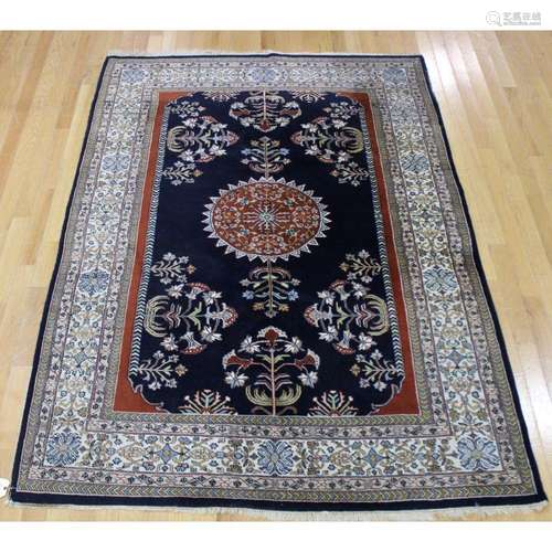 Vintage And Finely Hand Woven Carpet.