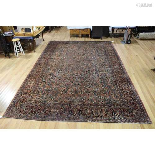 Large Antique And Finely Hand Woven Sarouk Carpet