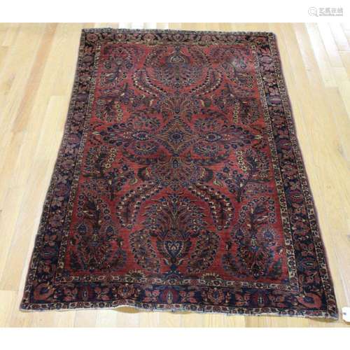 Antique and Finely Hand Woven Sarouk Carpet.