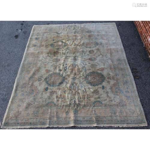 Antique And Finely Woven Oushak Style Carpet.