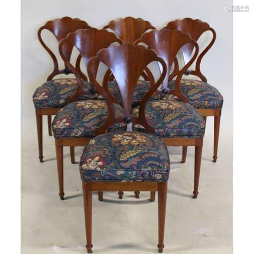 6 Antique Neoclassical Style Chairs