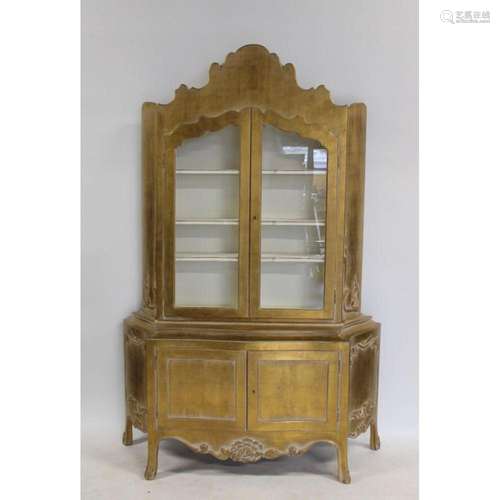 Vintage Decorative Carved & Gilt China Cabinet