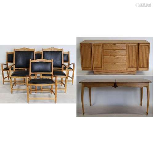 Midcentury Studio Blonde Wood Dining Set