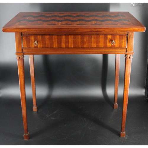 Antique Italian Parquetry Inlaid 1 Drawer Stand.